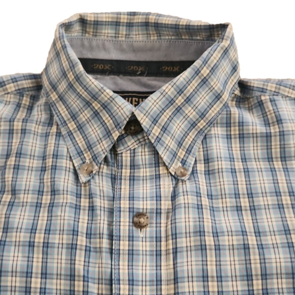 Twenty X by Wrangler Blue & White Plaid Button-Up Shirt - Picture 2 of 10